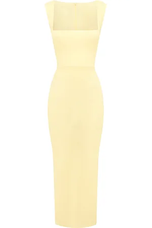 ALEX PERRY Square-Neck Crepe Jersey Midi Dress, , UK 10