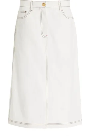 Totême Tumbled Cotton Midi Skirt, , FR 32