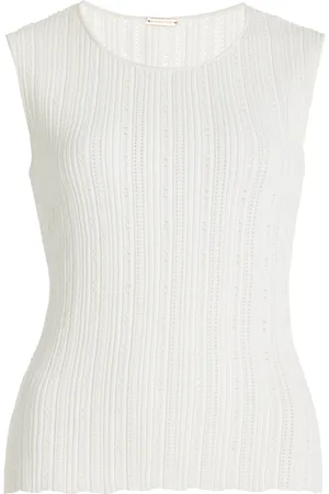 ADAM LIPPES Pointelle Knit Jacquard Top, , S
