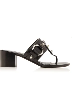 Balenciaga City Leather Sandals, , IT 36