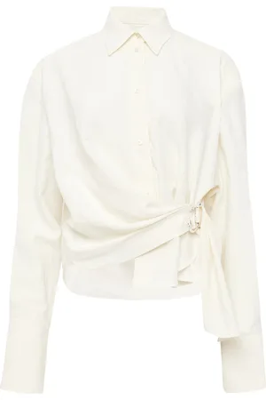 J.W.Anderson Gathered Poplin Shirt, , UK 10