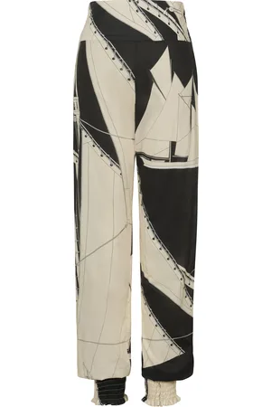 JOHANNA ORTIZ Speed Queen Printed Cotton Tapered Pants, , US 2