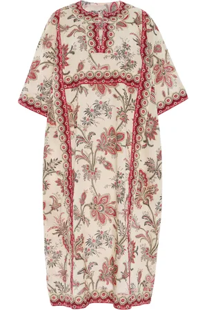 SEA Cassandra Floral Cotton Midi Caftan Dress, , XXS/XS