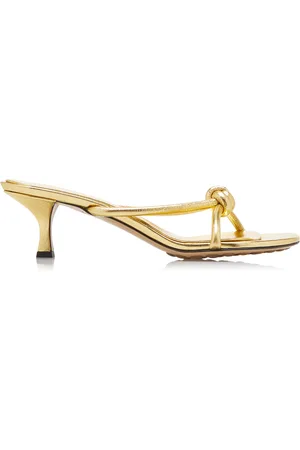 Bottega Veneta Blink Metallic-Leather Sandals, , IT 36