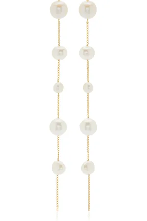 Cult Gaia Atum Brass and Pearl Earrings, , OS, , Gifts For Her