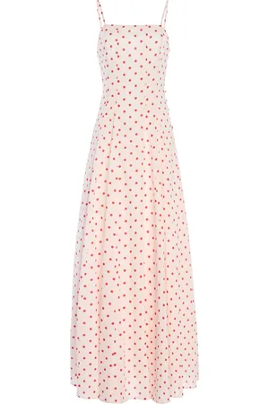 POSSE Paloma Polka-Dot Cotton Maxi Dress, , XXS