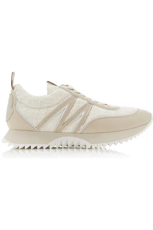 Moncler Pacey Tweed-Leather Sneakers, , IT 39