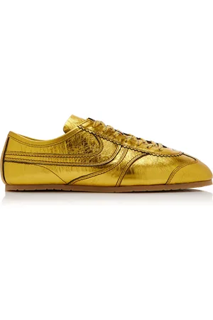 DRIES VAN NOTEN Metallic Leather Sneakers, , IT 36