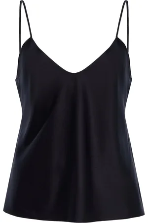 ÉTERNE Mila Stretch-Silk Satin Top, , XS