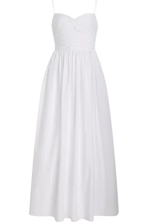 MATTEAU Gathered Cotton Maxi Dress, , 3