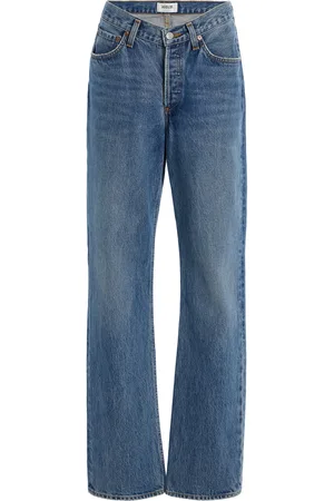 AGOLDE Kelly V-Waist Stretch High-Rise Straight-Leg Jeans, , 24