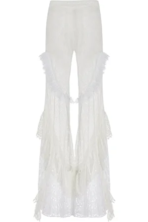 FRANCOISE Exclusive Carine Ruffled Lace Flared Pants, , FR 34