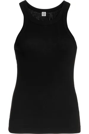 Totême Espera Ribbed Stretch Cotton-Blend Top , , XS