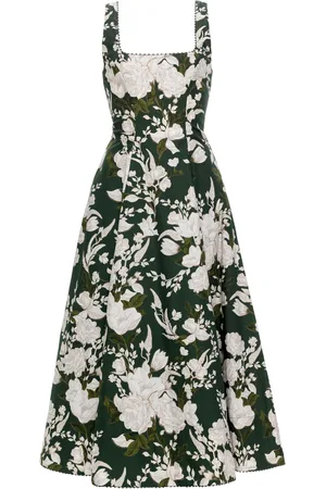 Agua by Agua Bendita Pistilo Printed Cotton Midi Dress, /white, L