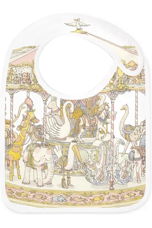 Atelier Choux Carousel Organic-Cotton Satin Bib