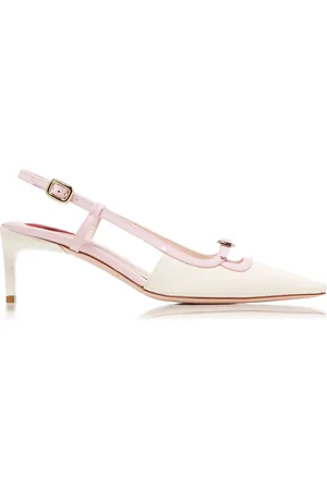 Roger Vivier Mini-Buckle Patent Leather Slingback Pumps, , IT 36
