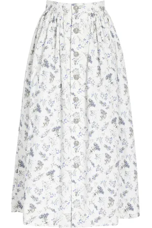 ADAM LIPPES Bryce Printed Cotton Poplin Midi Skirt, , US 0