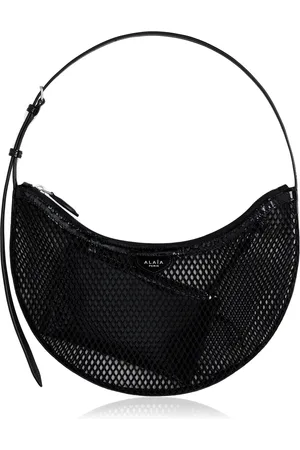 Alaïa One Piece Demi Leather-Trimmed Mesh Shoulder Bag, , OS