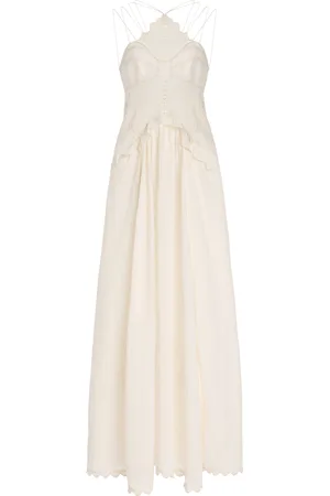 Isabel Marant Lindy Crochet-Detailed Woven Maxi Dress, , FR 36