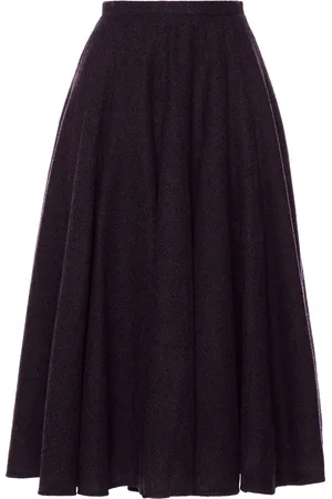 LENA HOSCHEK Daydream Wool Midi Skirt, , S