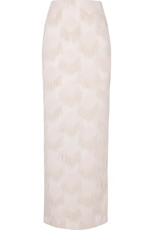 Paris Georgia Iona Fringed Jacquard Maxi Skirt, , S