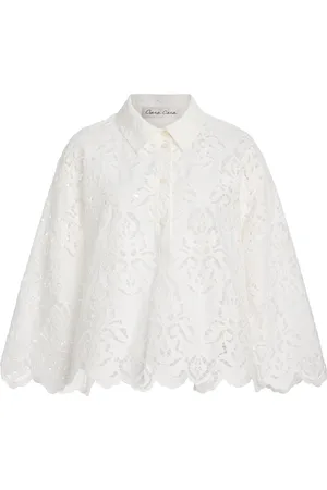 Cara Cara Erica Broderie-Anglaise Cotton Shirt, , XS