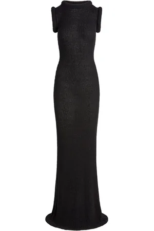 AYA MUSE Obi Sleeveless Knit Linen-Cotton Maxi Dress, , XS