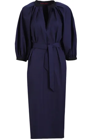 MARTIN GRANT Balloon-Sleeve Cotton Midi Dress, , FR 34