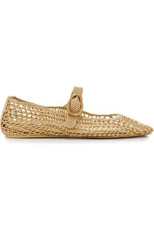 Cult Gaia Gina Woven Metallic Leather Ballet Flats, , IT 37
