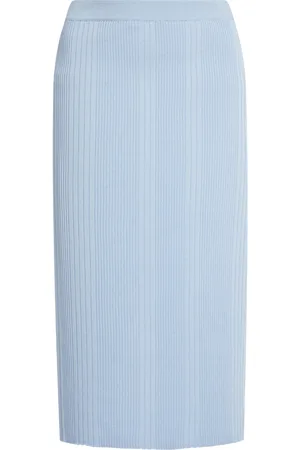 Bottega Veneta Ribbed Cotton Midi Skirt, , XS