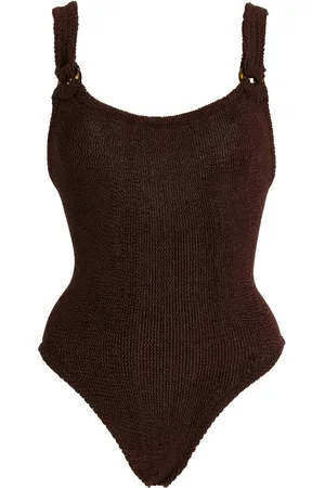Hunza G Domino Seersucker One-Piece Swimsuit, , OS