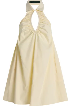 Tae Park Exclusive Ruched Cotton Mini Balloon Dress, , L