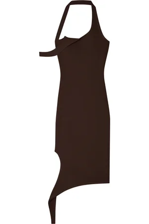 Courrèges Undressed Asymmetric Knit Midi Dress, , XS