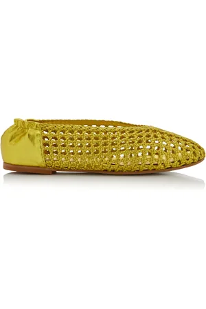 Freda Salvador Riley Woven Metallic Leather Flats, , US 6