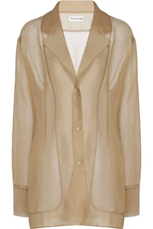The Frankie Shop Lise Silk-Blend Crepe Blazer, , S