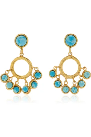Sylvia Toledano Boho 22K Gold-Plated Larimar Earrings, , OS, , Gifts For Her