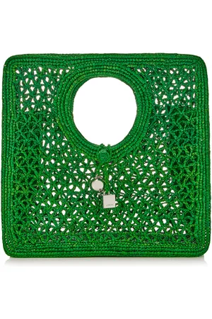 Jacquemus Le Petit Carre Spiaggia Raffia Tote Bag, , OS