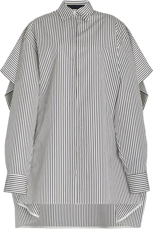 Proenza Schouler Isla Striped Cotton-Silk Dress, , US 0