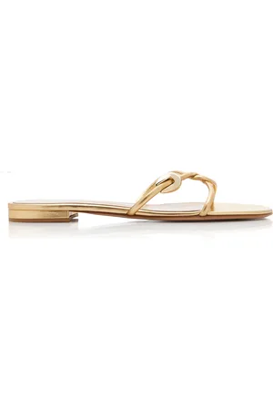 Gianvito Rossi Metallic Leather Sandals, , IT 36