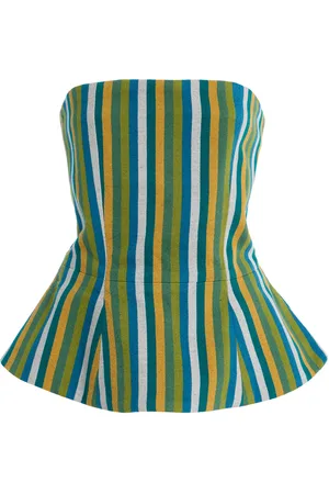 Marrakshi Life Exclusive The Striped Cotton Corset Top, , XXS