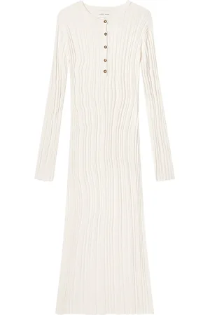 Loulou de Saison Eldara Ribbed Silk-Cotton Maxi Dress, , XS