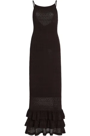 Staud Bliss Ruffled Knit Maxi Dress, , XS