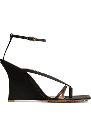 Bottega Veneta Lounge Leather Wedge Sandals, , IT 36.5