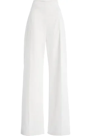 Carolina Herrera Stretch-Cotton Wide-Leg Pants, , US 4