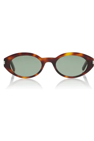 Saint Laurent Round-Frame Acetate Sunglasses, , OS