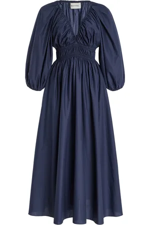 MATTEAU Shirred Cotton Maxi Dress, , 2