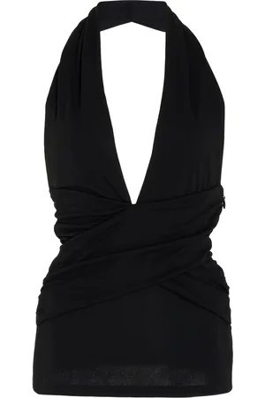 Carolina Herrera Gathered Jersey Halter Top, , XXS