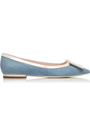 Roger Vivier Gommettine Denim Flats, , IT 36