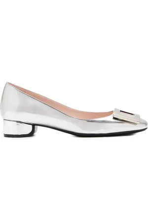 Roger Vivier Mirrored-Leather Flats, , IT 37