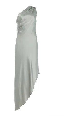 LAPOINTE Satin One-Shoulder Dress, , US 2